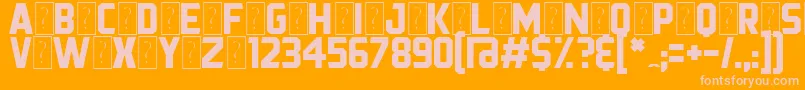 Prezident Font – Pink Fonts on Orange Background