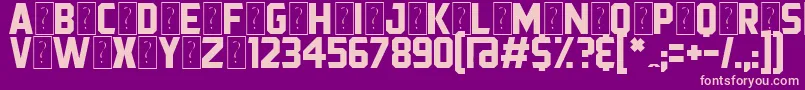 Prezident Font – Pink Fonts on Purple Background