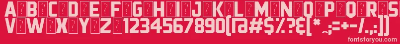 Prezident Font – Pink Fonts on Red Background