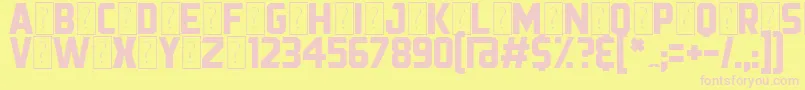 Prezident Font – Pink Fonts on Yellow Background