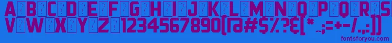 Prezident Font – Purple Fonts on Blue Background