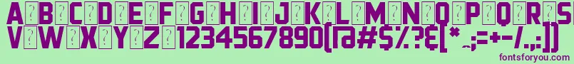 Prezident Font – Purple Fonts on Green Background