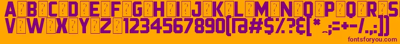 Prezident Font – Purple Fonts on Orange Background