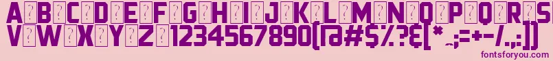 Prezident Font – Purple Fonts on Pink Background