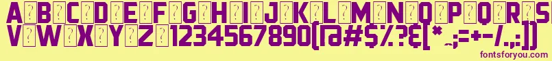 Prezident Font – Purple Fonts on Yellow Background