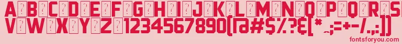 Prezident Font – Red Fonts on Pink Background