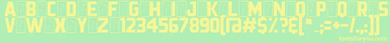Prezident Font – Yellow Fonts on Green Background
