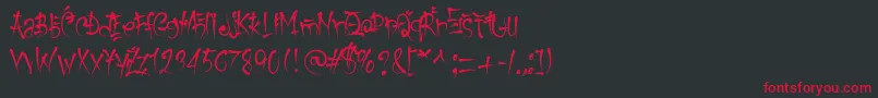 KeetanoGaijin Font – Red Fonts on Black Background