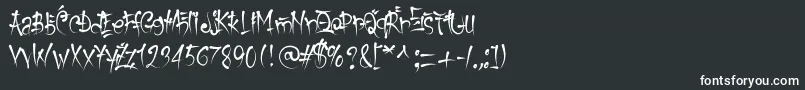 KeetanoGaijin Font – White Fonts on Black Background