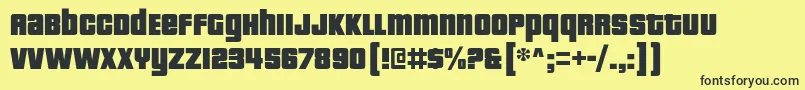 pricedown bl Font – Black Fonts on Yellow Background