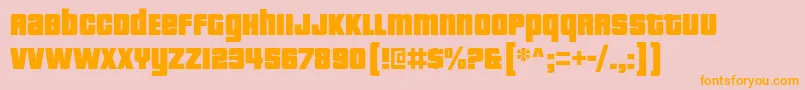 pricedown bl Font – Orange Fonts on Pink Background