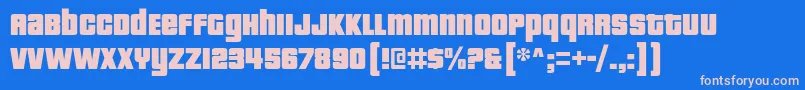 pricedown bl Font – Pink Fonts on Blue Background