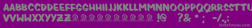 PRICEDROP PERSONAL USE-Schriftart – Graue Schriften auf violettem Hintergrund