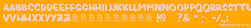 PRICEDROP PERSONAL USE Font – Pink Fonts on Orange Background