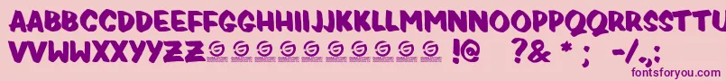 Fonte PRICEDROP PERSONAL USE – fontes roxas em um fundo rosa