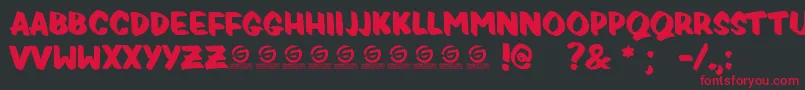 PRICEDROP PERSONAL USE Font – Red Fonts on Black Background