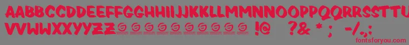 PRICEDROP PERSONAL USE Font – Red Fonts on Gray Background