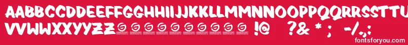 PRICEDROP PERSONAL USE Font – White Fonts on Red Background