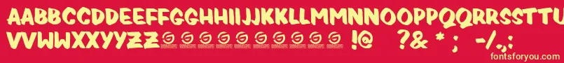 PRICEDROP PERSONAL USE Font – Yellow Fonts on Red Background