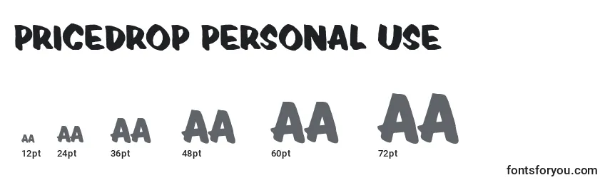 PRICEDROP PERSONAL USE Font Sizes
