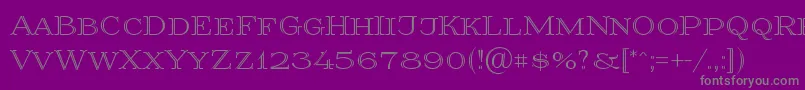 Prida36 Font – Gray Fonts on Purple Background