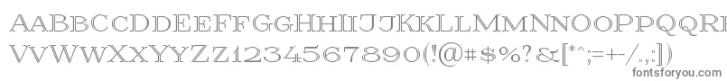 フォントPrida36 – 白い背景に灰色の文字