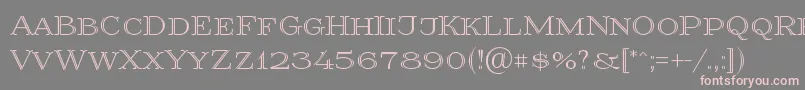 フォントPrida36 – 灰色の背景にピンクのフォント