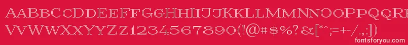 Prida36 Font – Pink Fonts on Red Background