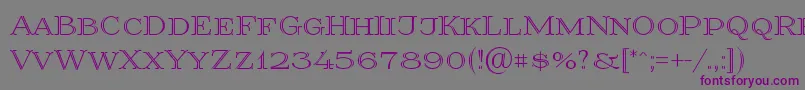 Prida36-Schriftart – Violette Schriften auf grauem Hintergrund