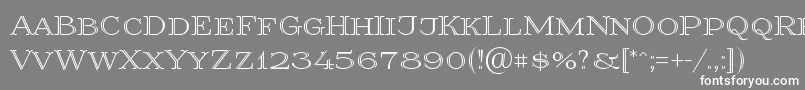 Prida36 Font – White Fonts on Gray Background