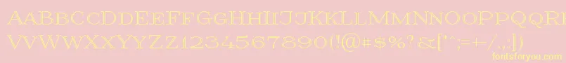 Prida36 Font – Yellow Fonts on Pink Background