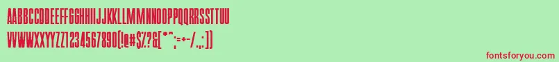 Pride Thusly Font – Red Fonts on Green Background