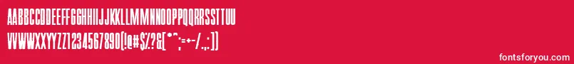 Pride Thusly Font – White Fonts on Red Background