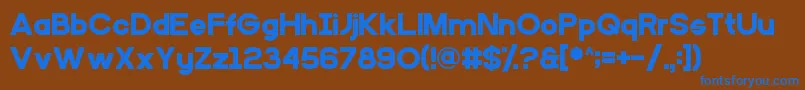 Primary School Font – Blue Fonts on Brown Background