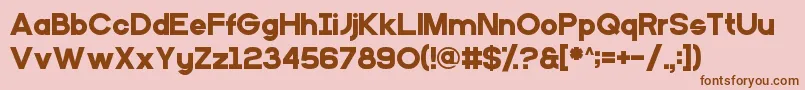 Primary School Font – Brown Fonts on Pink Background