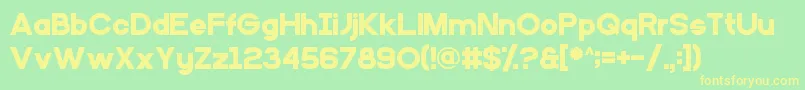 Primary School Font – Yellow Fonts on Green Background