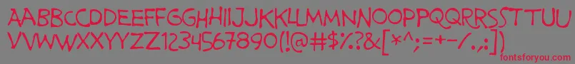 prime minister of canada Font – Red Fonts on Gray Background