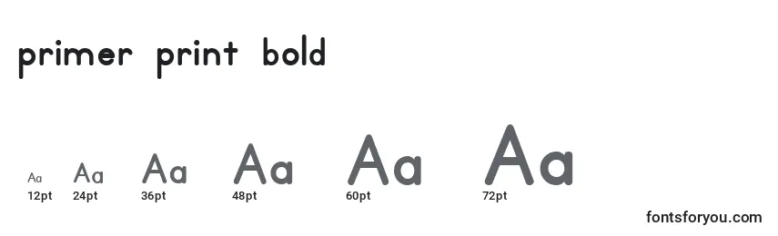 Tamaños de fuente Primer print bold (137340)