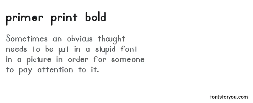 Primer print bold (137340) Font