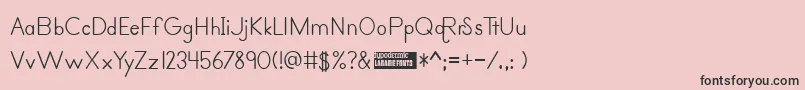 フォントprimer print – ピンクの背景に黒い文字