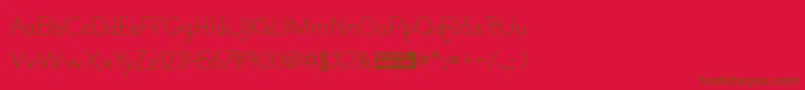 フォントprimer print – 赤い背景に茶色の文字