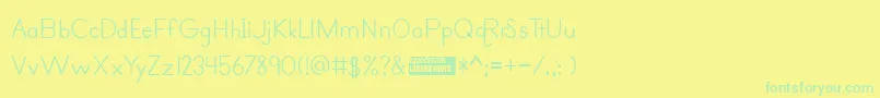 primer print Font – Green Fonts on Yellow Background