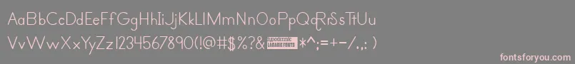 primer print-fontti – vaaleanpunaiset fontit harmaalla taustalla