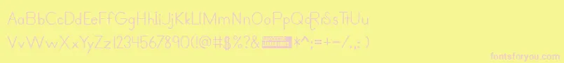 Czcionka primer print – różowe czcionki na żółtym tle