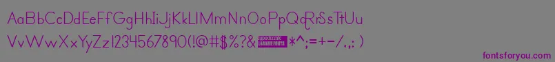 primer print Font – Purple Fonts on Gray Background