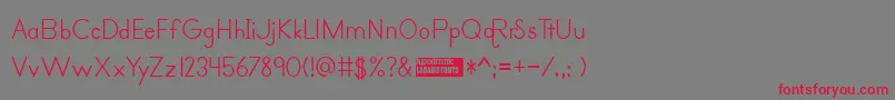 フォントprimer print – 赤い文字の灰色の背景