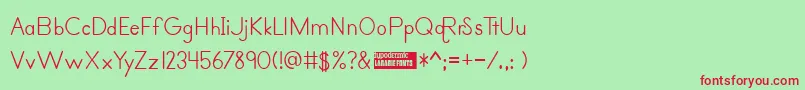 フォントprimer print – 赤い文字の緑の背景