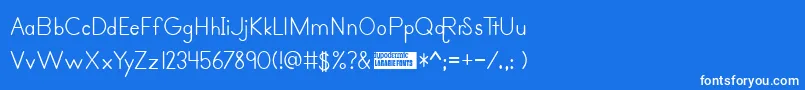 primer print Font – White Fonts on Blue Background