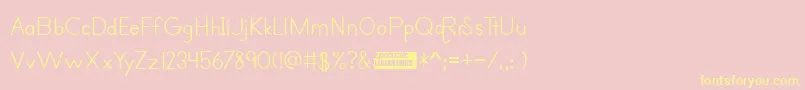 primer print Font – Yellow Fonts on Pink Background