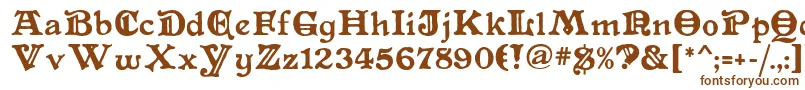 Primitive Font – Brown Fonts on White Background